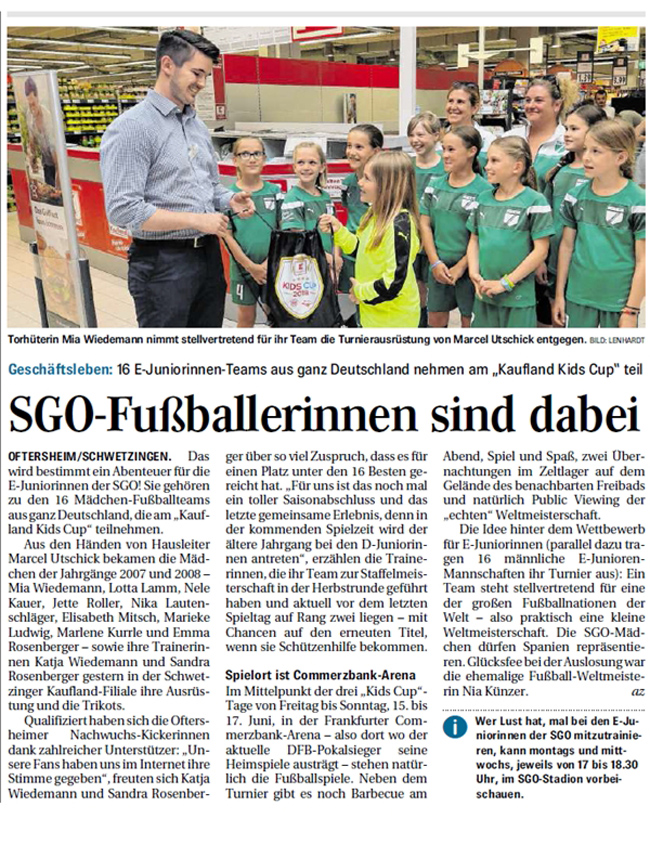 E-Juniorinnen der SGO - „Kaufland Kids Cup“